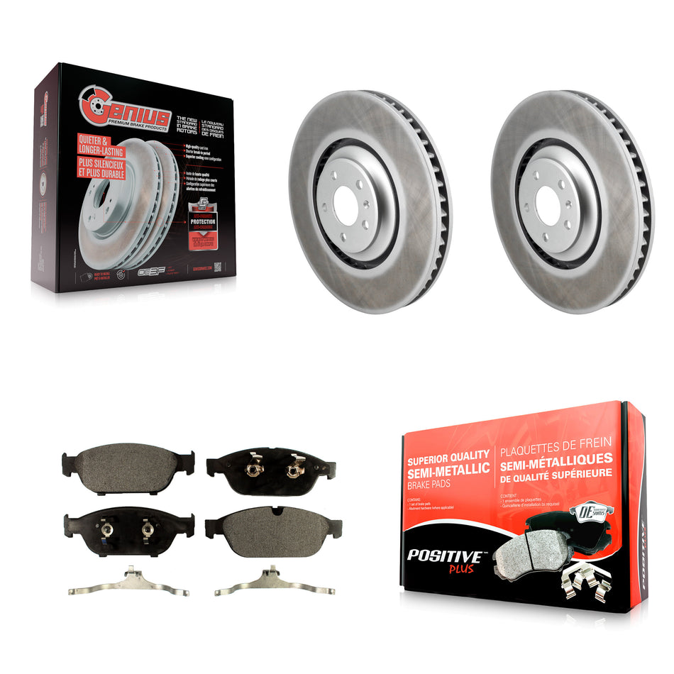 Front Coated Disc Brake Rotors And Semi-Metallic Pads Kit For Audi A8 Quattro KGF-102794