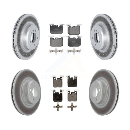 Front Rear Coated Disc Brake Rotor & Semi-Metallic Pad Kit For 2018-2020 BMW M240i xDrive KGF-102825