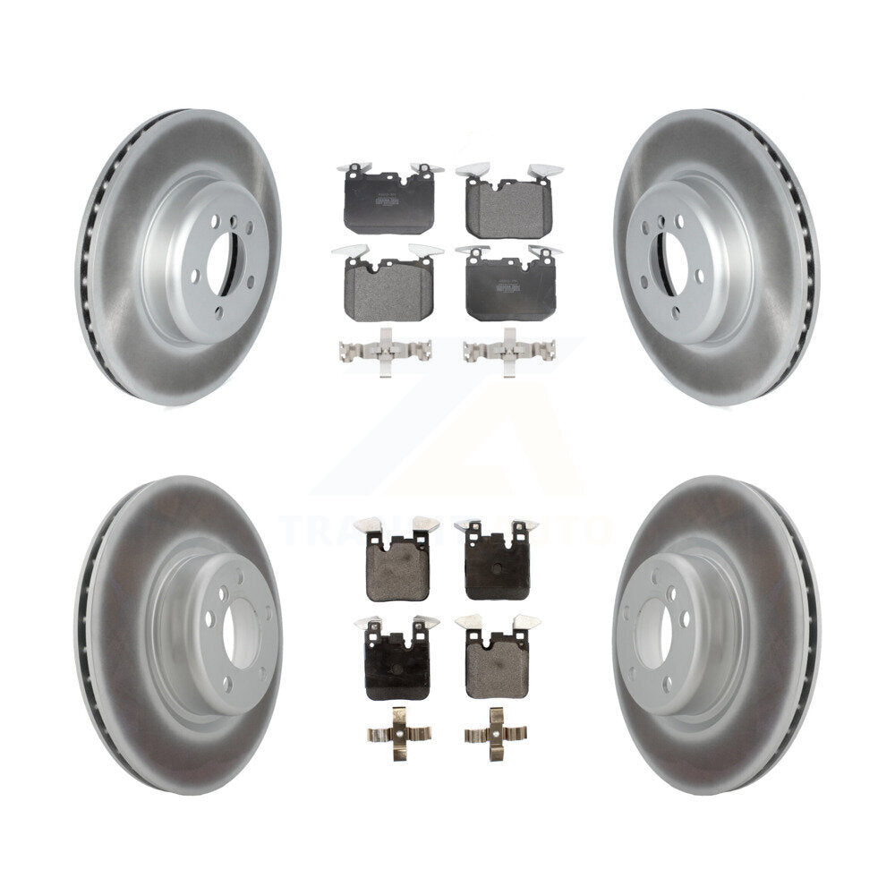 Front Rear Coated Disc Brake Rotor & Semi-Metallic Pad Kit For 2018-2020 BMW M240i xDrive KGF-102827