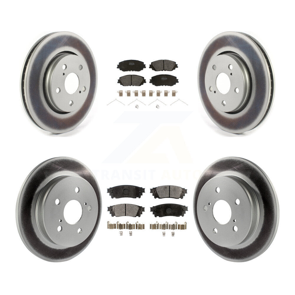 Front Rear Coated Disc Brake Rotors And Semi-Metallic Pads Kit For Toyota C-HR KGF-102854