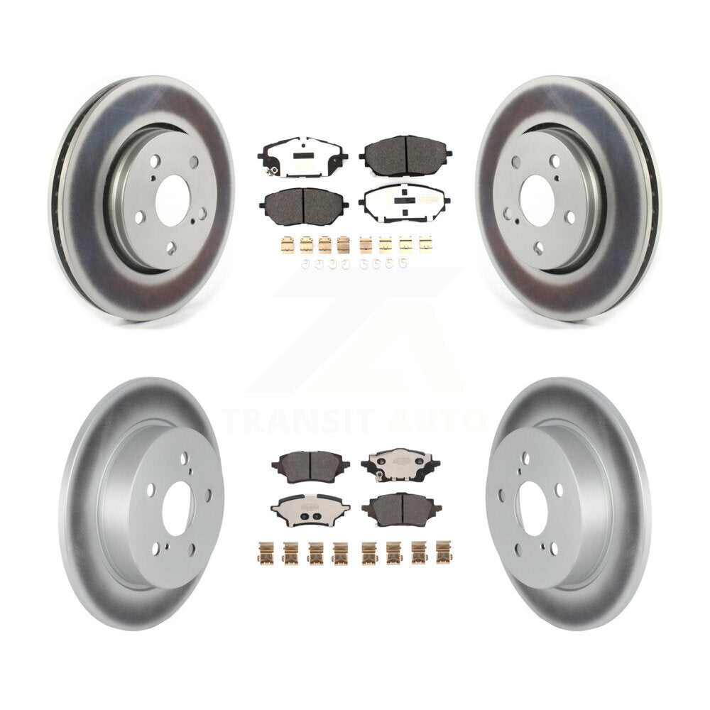 Front Rear Coated Disc Brake Rotors And Semi-Metallic Pads Kit For Toyota C-HR KGF-102855