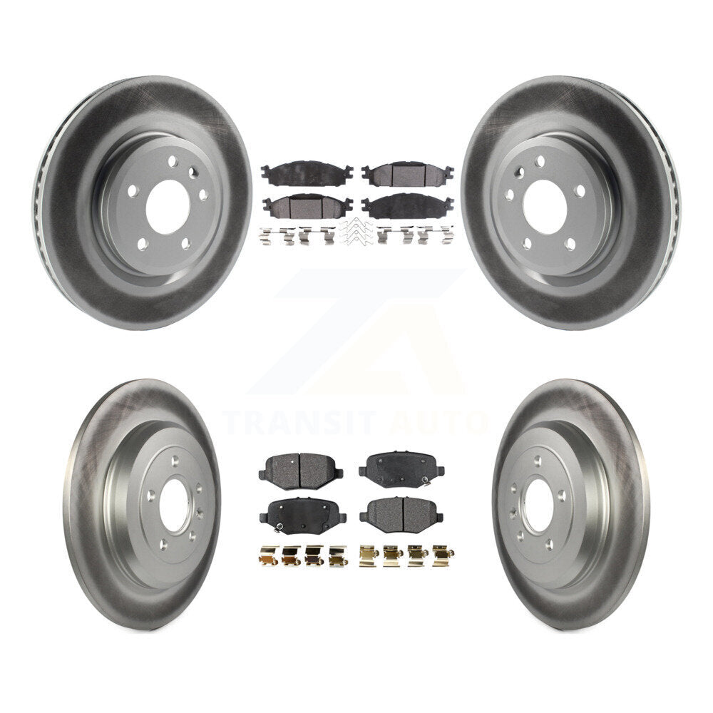 Front Rear Coat Brake Rotors Semi-Metallic Pad Kit For 15 Ford Explorer Limited/Sport/XLT KGF-102872