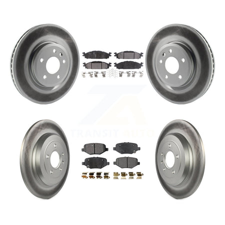 Front Rear Coat Brake Rotors Semi-Metallic Pad Kit For 15 Ford Explorer Limited/Sport/XLT KGF-102872