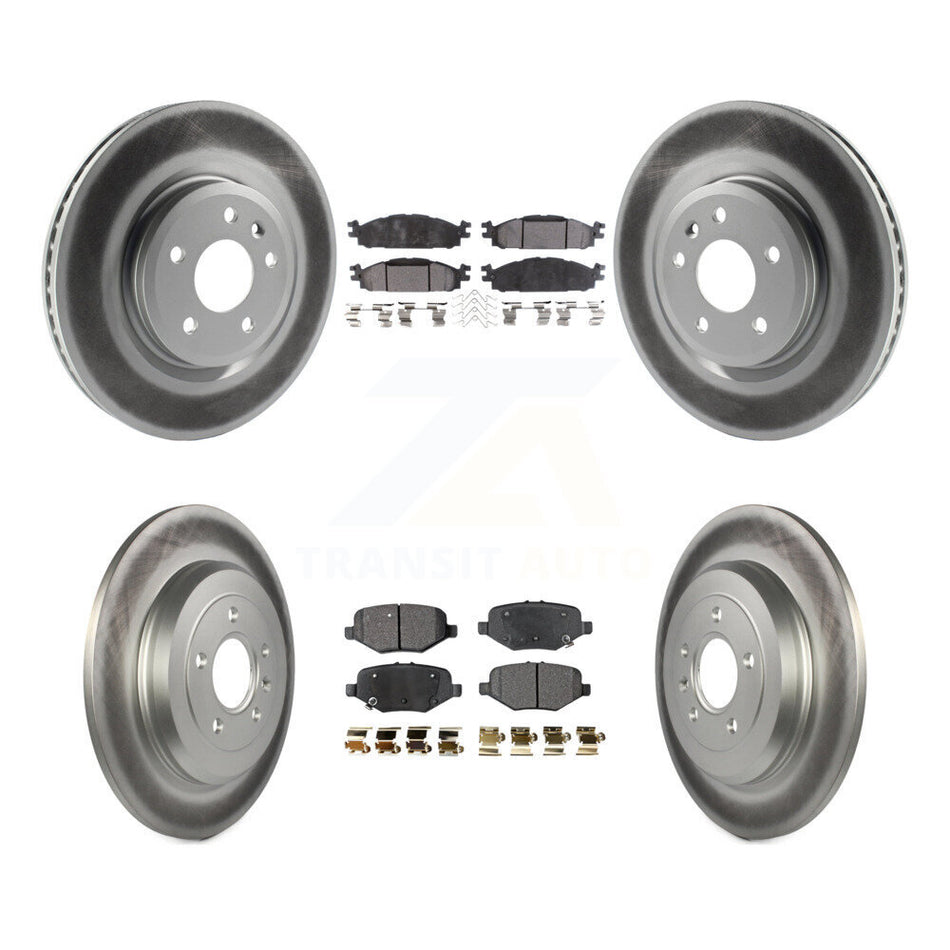 Front Rear Coat Brake Rotors Semi-Metallic Pad Kit For 15 Ford Explorer Limited/Sport/XLT KGF-102872