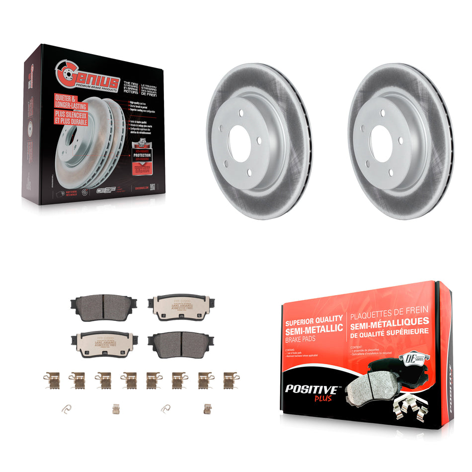 Rear Coated Disc Brake Rotors And Semi-Metallic Pads Kit For Nissan Rogue KGF-102914