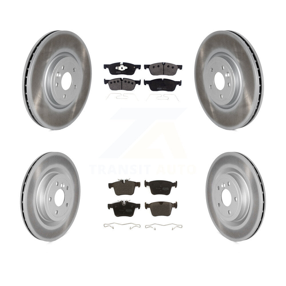 Front Rear Coated Disc Brake Rotor Semi-Metallic Pad Kit For 2019 Jaguar XF DIESEL engine KGF-102937