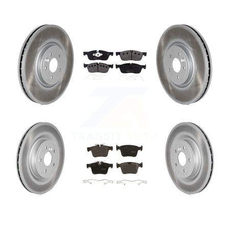 Front Rear Coated Disc Brake Rotor Semi-Metallic Pad Kit For 2019 Jaguar XF DIESEL engine KGF-102937