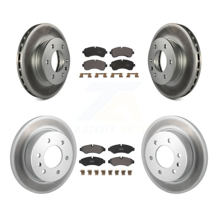 Front Rear Coated Brake Rotors Semi-Metallic Pad Kit For Mercedes-Benz Sprinter 2500 3500 KGF-102944