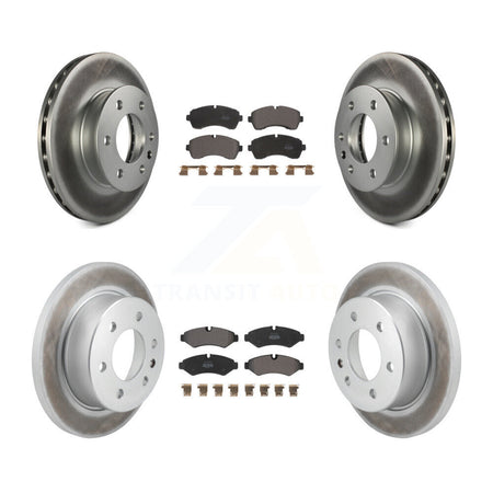 Front Rear Coated Brake Rotors Semi-Metallic Pad Kit For Mercedes-Benz Sprinter 2500 3500 KGF-102945
