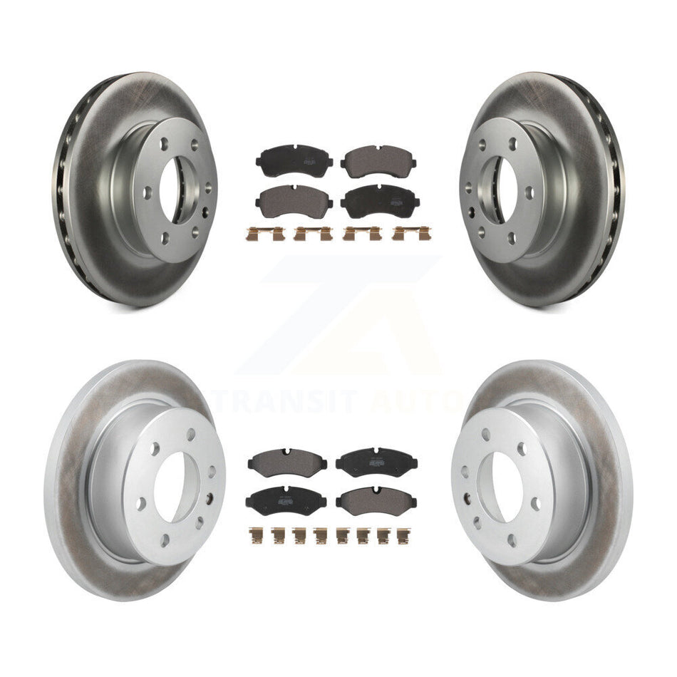 Front Rear Coated Brake Rotors Semi-Metallic Pad Kit For Mercedes-Benz Sprinter 2500 3500 KGF-102945