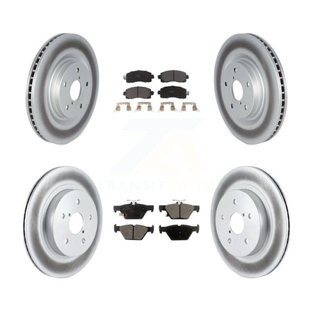 Front Rear Coated Disc Brake Rotors & Semi-Metallic Pad Kit For Subaru Outback WRX Legacy KGF-102947