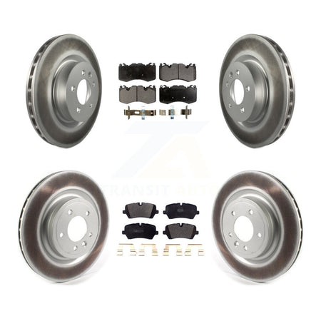 Front Rear Coated Disc Brake Rotor & Semi-Metallic Pad Kit For 2016 Land Rover Range 3.0L KGF-102950