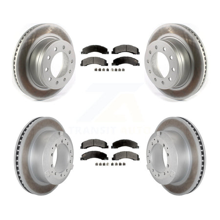 Front Rear Coat Brake Rotors Semi-Metallic Pad Kit For Ram Dodge Sterling Truck 4500 5500 KGF-102953