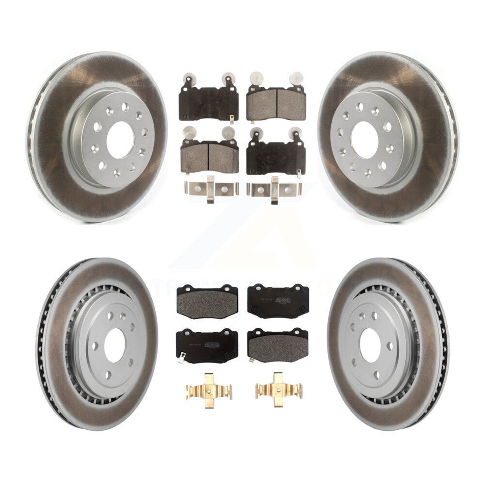 Front Rear Coat Brake Rotor Semi-Metallic Pad Kit For Chevrolet Camaro With Brembo Brakes KGF-102981