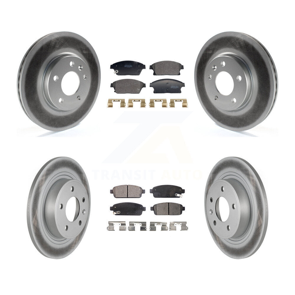 Front Rear Coated Brake Rotor Semi-Metallic Pad Kit For Chevrolet Cruze Buick Verano Volt KGF-102986