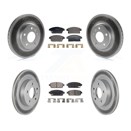 Front Rear Coated Brake Rotor Semi-Metallic Pad Kit For Chevrolet Cruze Buick Verano Volt KGF-102986