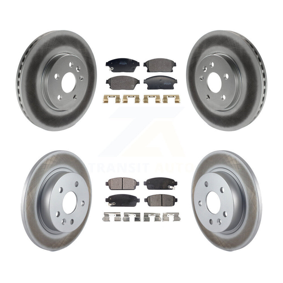 Front Rear Coated Disc Brake Rotors Semi-Metallic Pad Kit For Chevrolet Trax Buick Encore KGF-102987