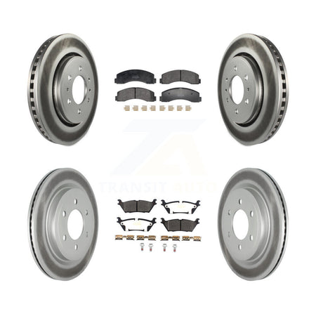 Front Rear Coat Disc Brake Rotors Semi-Metallic Pad Kit For Ford F-150 Expedition Lincoln KGF-102994