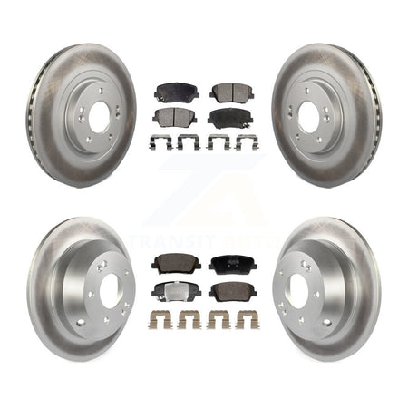 Front Rear Coat Brake Rotors Semi-Metallic Pad Kit For Hyundai Santa Fe Sport Kia Sorento KGF-103000