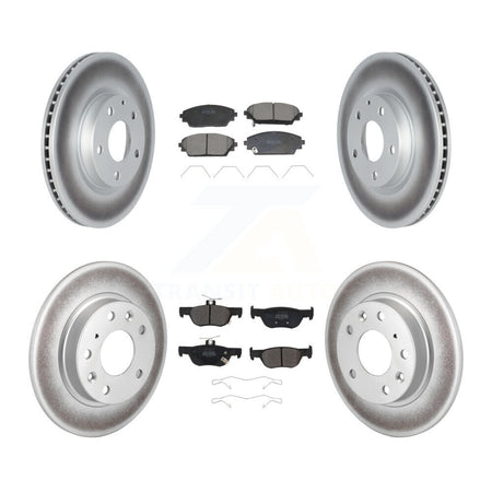 Front Rear Coated Disc Brake Rotors And Semi-Metallic Pads Kit For Mazda CX-30 KGF-103003