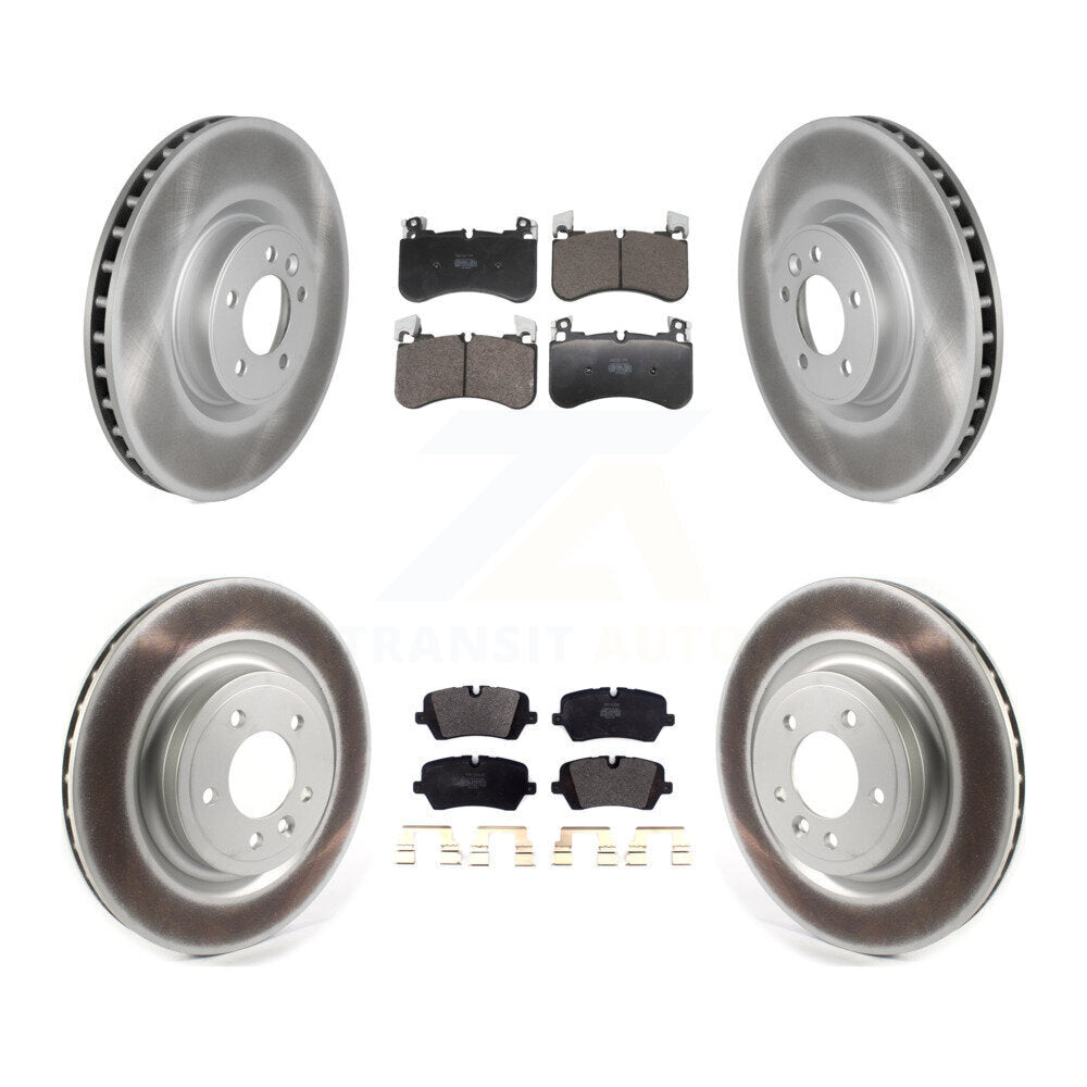 Front Rear Coated Disc Brake Rotors And Semi-Metallic Pads Kit For Land Rover Range KGF-103005