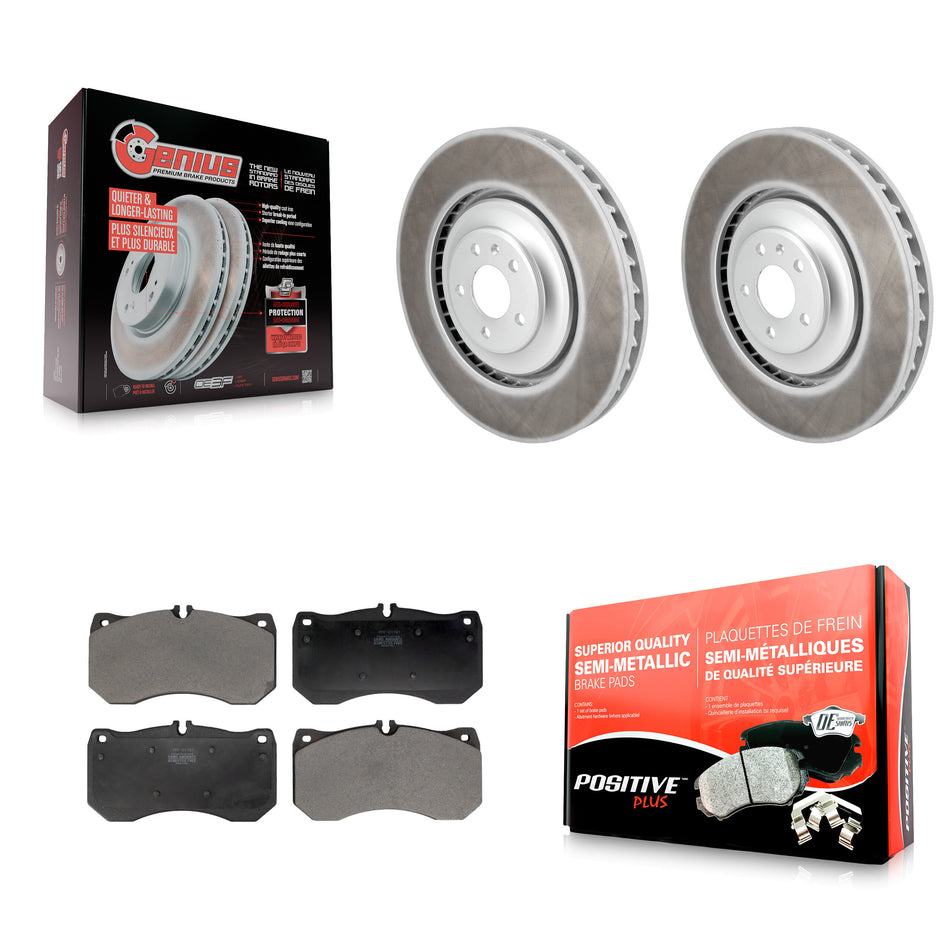 Front Coated Disc Brake Rotors And Semi-Metallic Pads Kit For Audi A7 Quattro A8 S7 S8 S6 KGF-103024