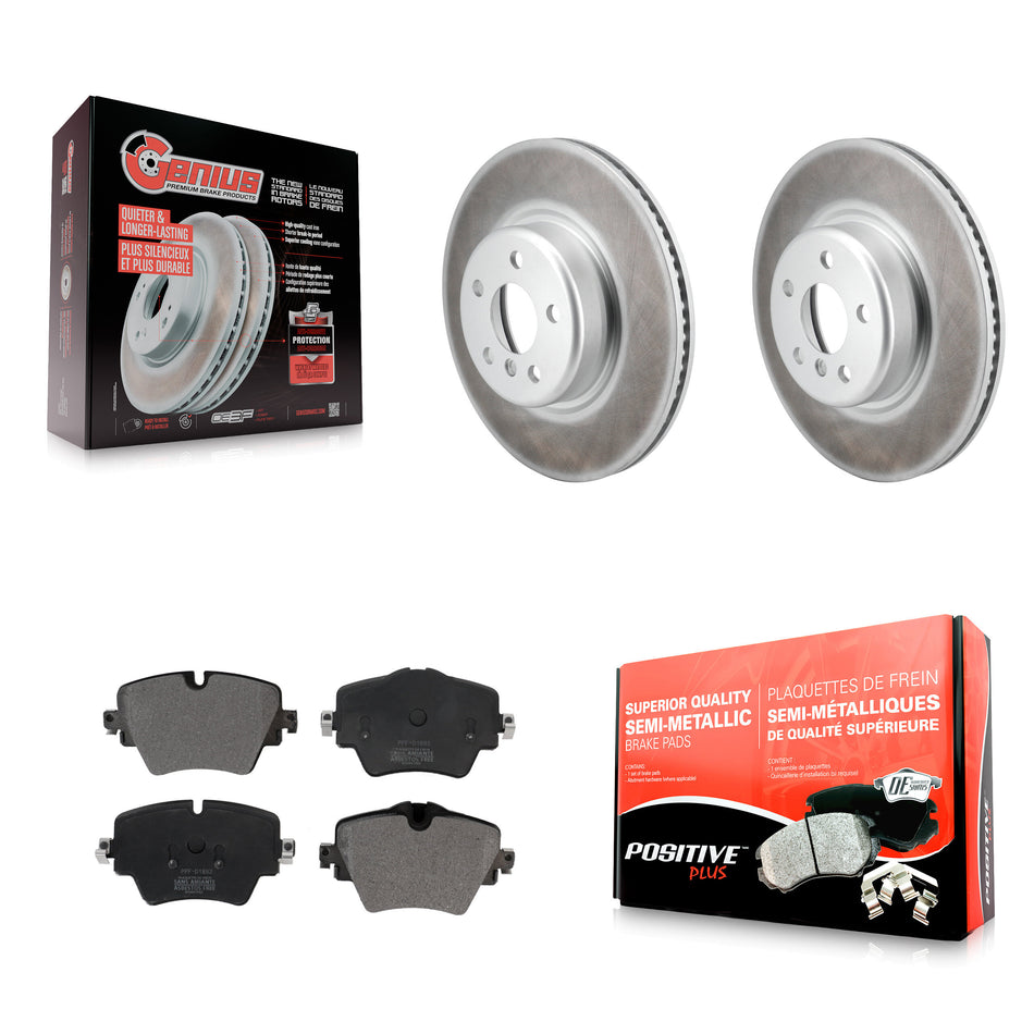 Front Coat Brake Rotors Semi-Metallic Pad Kit For BMW X3 330i xDrive X4 Z4 430i Toyota GR KGF-103034
