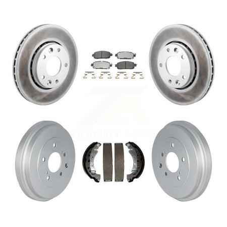 Front Rear Coated Disc Brake Rotor Semi-Metallic Pad Drum Kit For 2020-2022 Nissan Sentra KGF-103072