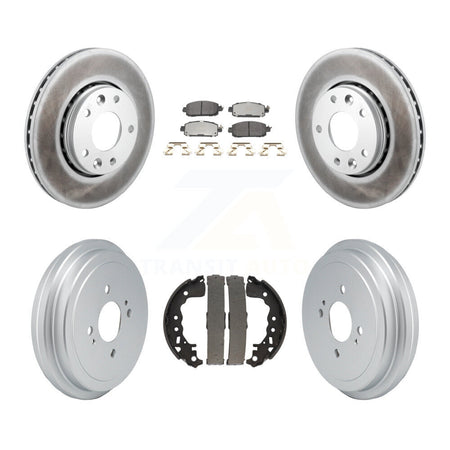 Front Rear Coated Disc Brake Rotors Semi-Metallic Pads And Drum Kit For Nissan Kicks KGF-103073