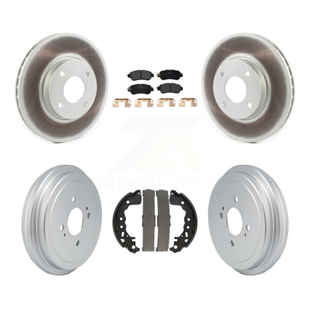 Front Rear Coated Disc Brake Rotors Semi-Metallic Pad And Drum Kit For Nissan Kicks Versa KGF-103075