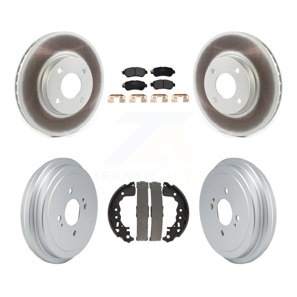 Front Rear Coated Disc Brake Rotors Semi-Metallic Pad And Drum Kit For Nissan Kicks Versa KGF-103075