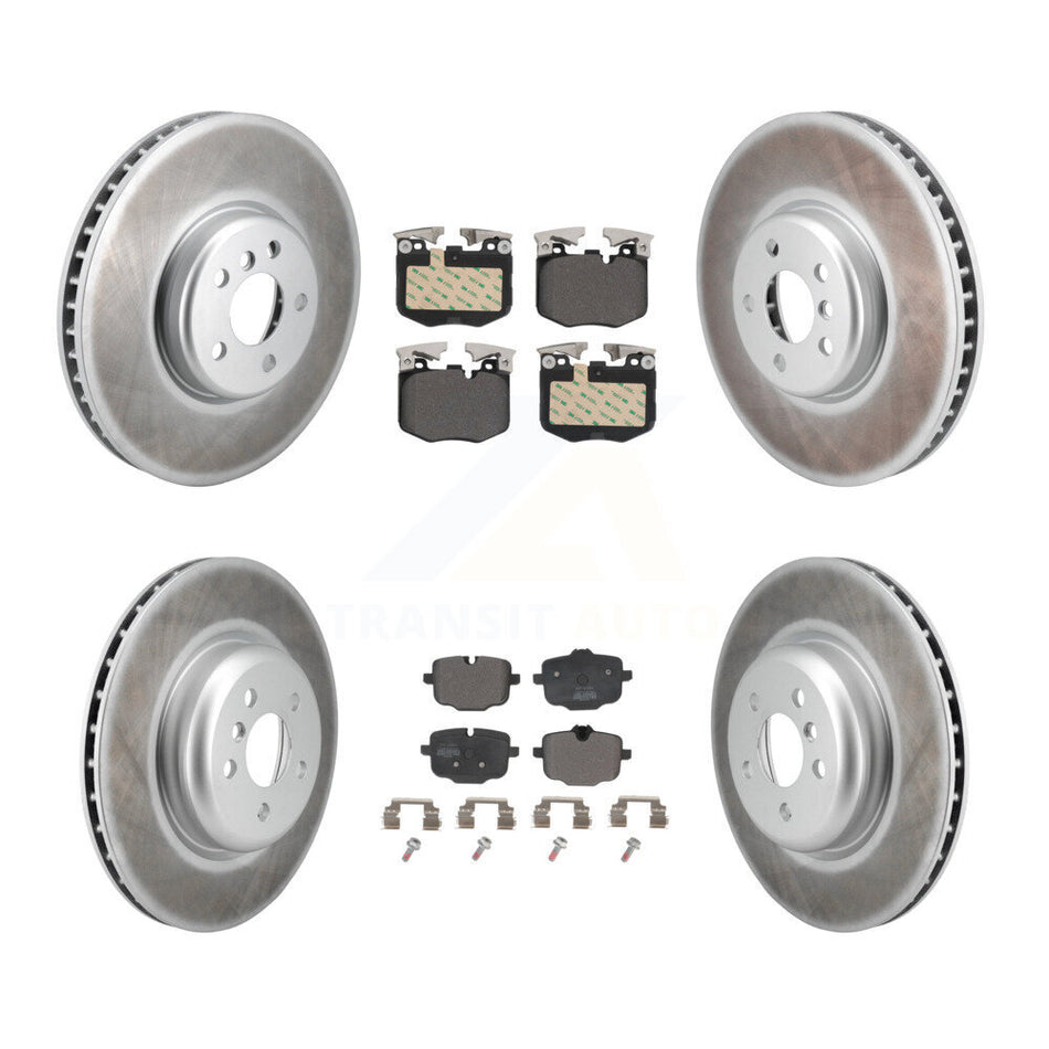 Front Rear Coat Disc Brake Rotors Semi-Metallic Pad Kit (6Pc) For BMW iX 640i xDrive Gran KGF-103076