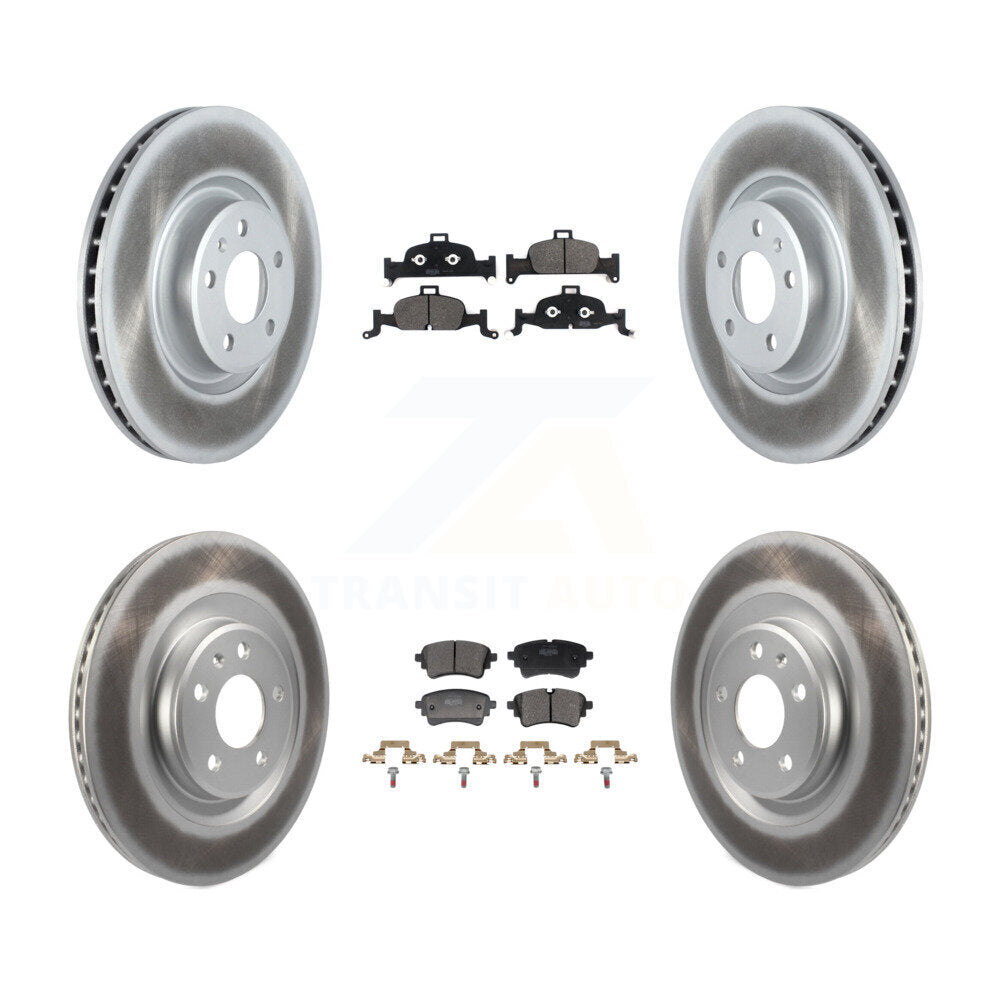 Front Rear Coated Brake Rotor & Semi-Metallic Pad Kit For Audi A5 Sportback Quattro A4 A6 KGF-103089