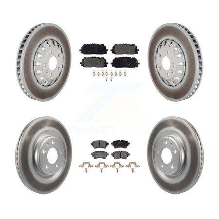 Front Rear Coated Disc Brake Rotor Semi-Metallic Pad Kit For Audi A6 Quattro A7 Sportback KGF-103090