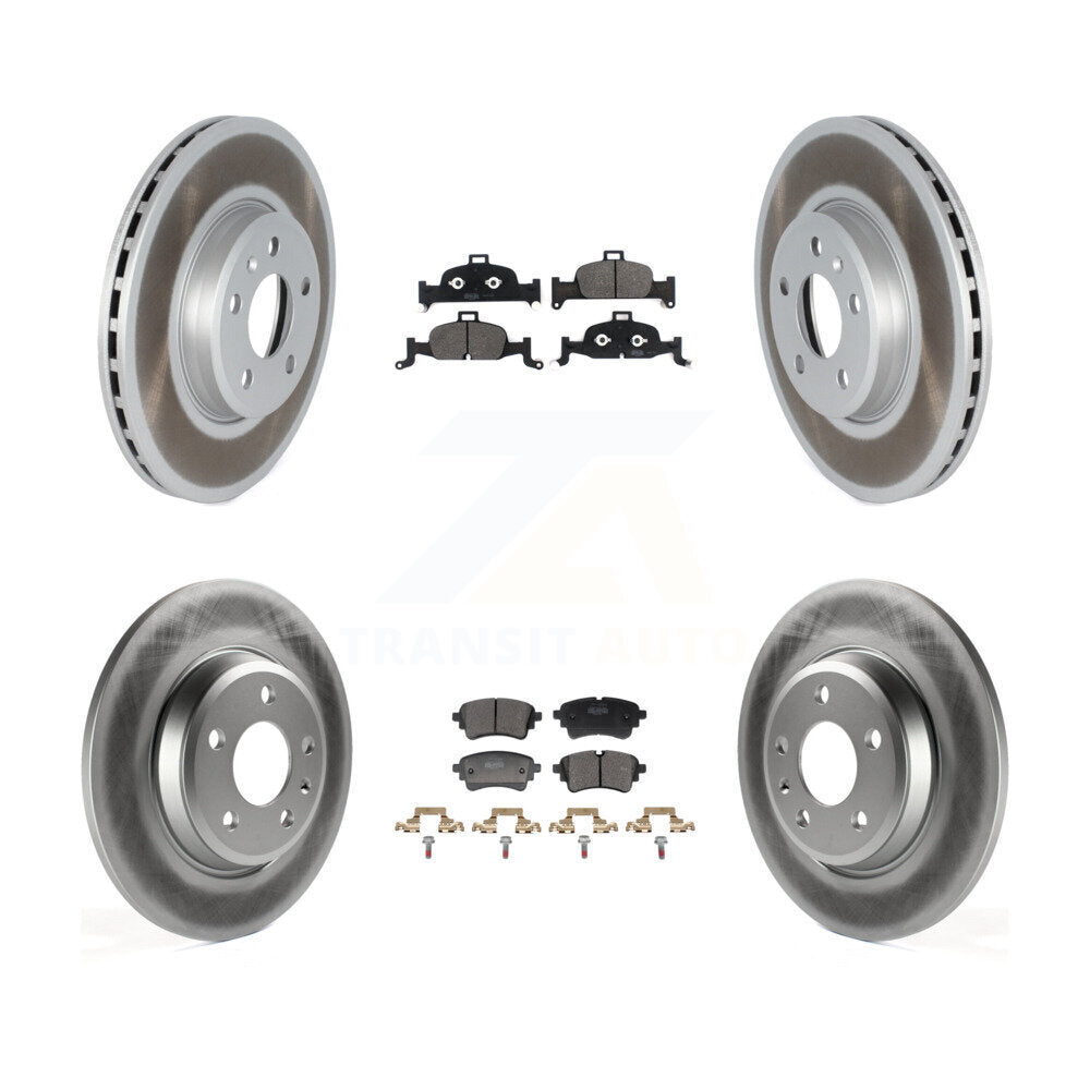 Front Rear Coated Disc Brake Rotors And Semi-Metallic Pads Kit For Audi A5 Sportback KGF-103091