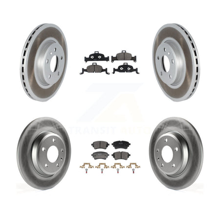 Front Rear Coated Disc Brake Rotors And Semi-Metallic Pads Kit For Audi A5 Sportback KGF-103091