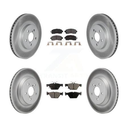 Front Rear Coated Disc Brake Rotors And Semi-Metallic Pads Kit For Subaru Crosstrek KGF-103094