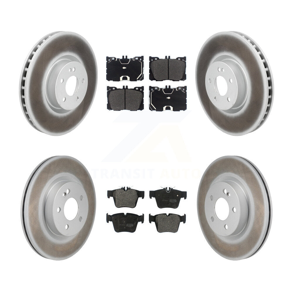 Front Rear Coated Brake Rotors Semi-Metallic Pad Kit For Mercedes-Benz C43 AMG GLC43 C450 KGF-103099