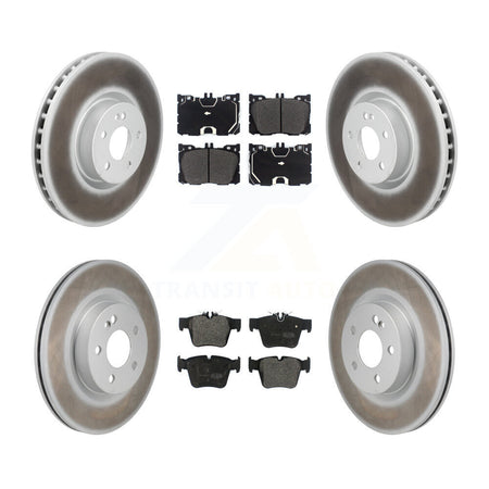Front Rear Coated Brake Rotors Semi-Metallic Pad Kit For Mercedes-Benz C43 AMG GLC43 C450 KGF-103099