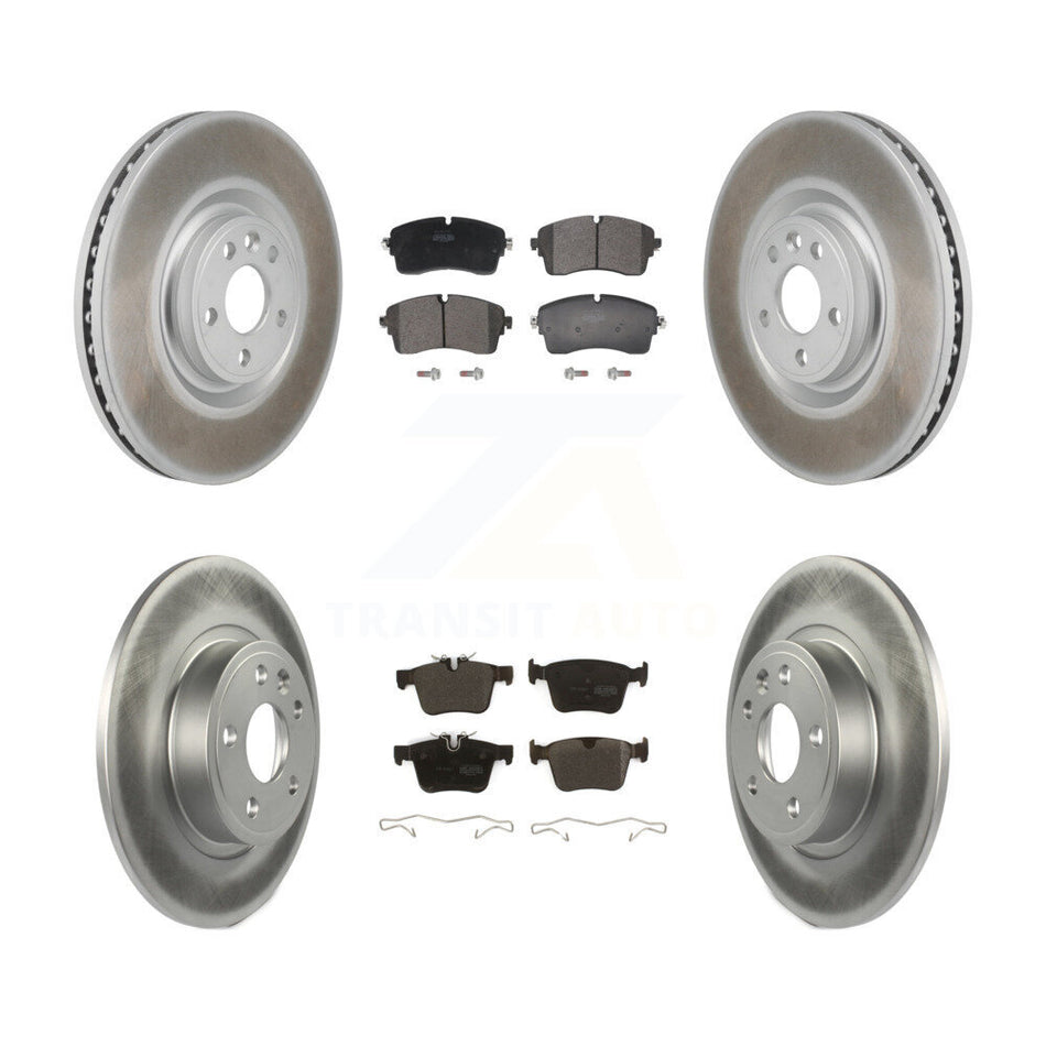 Front Rear Coated Disc Brake Rotors And Semi-Metallic Pads Kit For Jaguar E-Pace KGF-103105