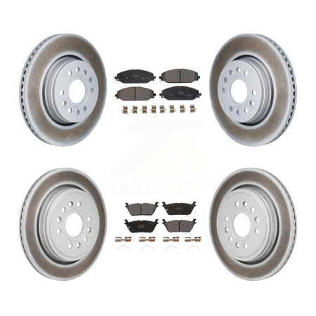 Front Rear Coat Disc Brake Rotor Semi-Metallic Pad Kit For Ram 1500 Jeep Wagoneer Grand L KGF-103112