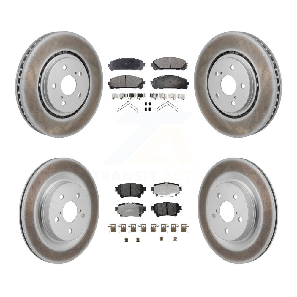 Front Rear Coat Brake Rotor Semi-Metallic Pad Kit For Toyota Sienna RAV4 Prime bZ4X Lexus KGF-103115