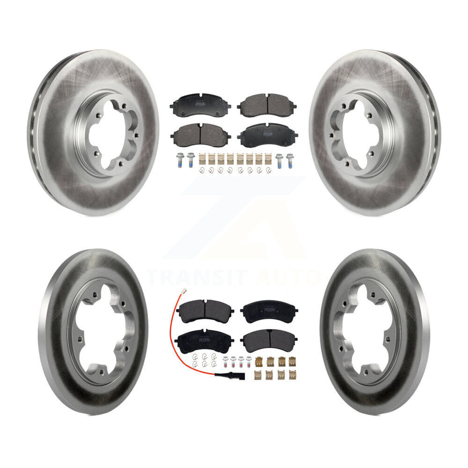 Front Rear Coated Brake Rotors Semi-Metallic Pad Kit For Ford Transit-250 Transit-350 RWD KGF-103150