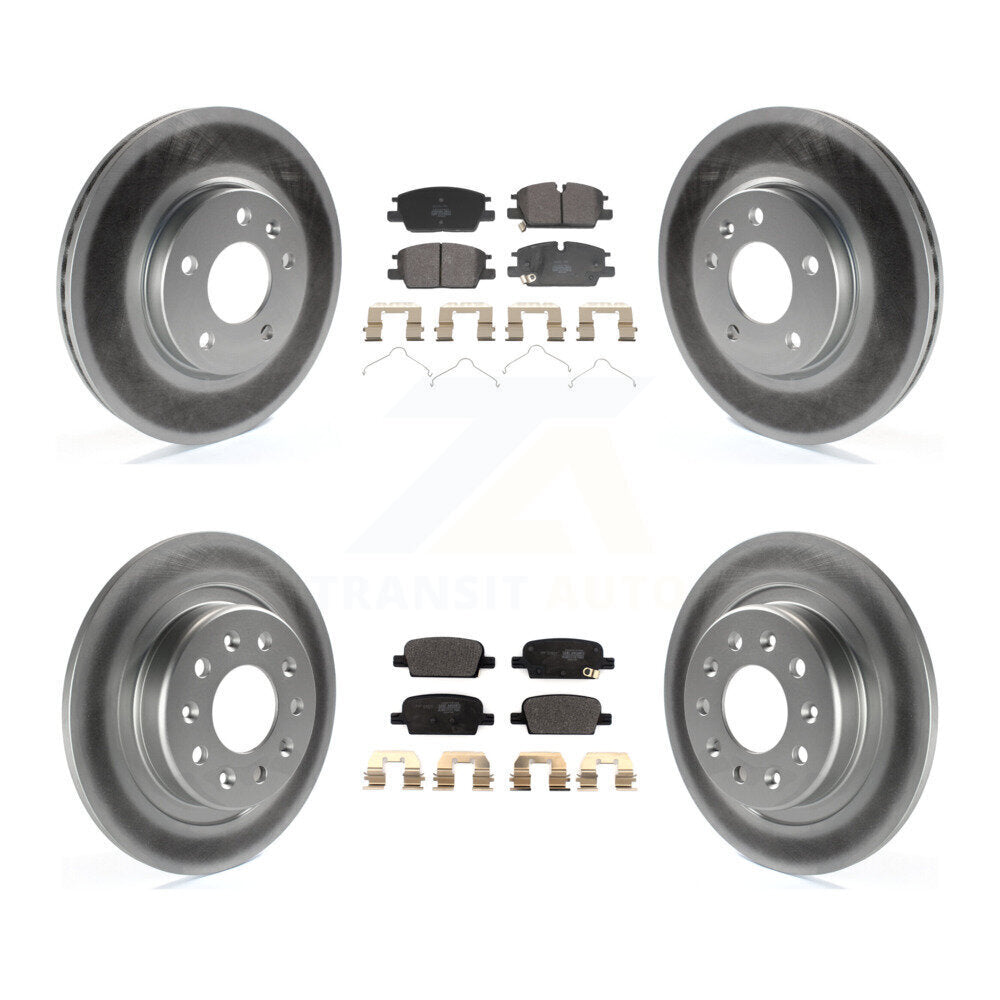 Front Rear Coated Disc Brake Rotors And Semi-Metallic Pads Kit For Chevrolet Malibu KGF-103163
