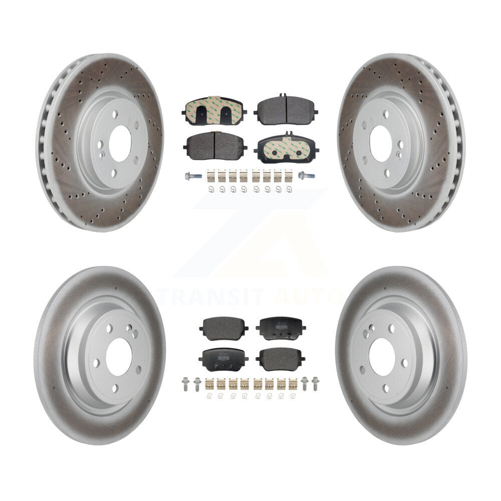 Front Rear Coated Brake Rotors Semi-Metallic Pad Kit For Mercedes-Benz GLB250 EQB 350 300 KGF-103167