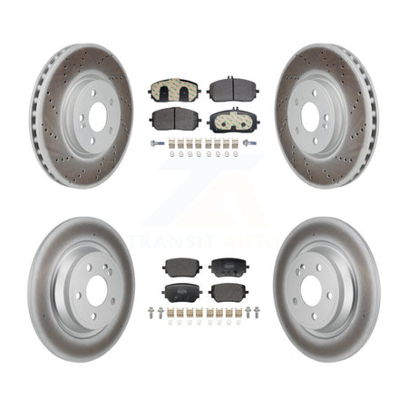 Front Rear Coated Brake Rotors Semi-Metallic Pad Kit For Mercedes-Benz GLB250 EQB 350 300 KGF-103167