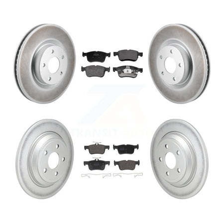 Front Rear Coated Brake Rotors Semi-Metallic Pad Kit For Ford Escape Bronco Sport Lincoln KGF-103171