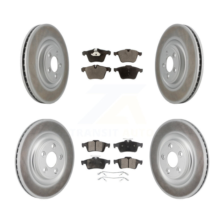 Front Rear Coat Brake Rotor Semi-Metallic Pad Kit For Jaguar XJ With Manual Parking KGF-103178