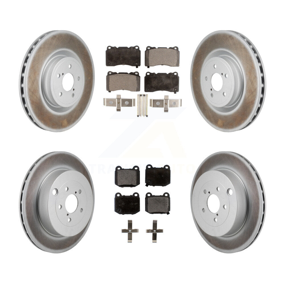 Front Rear Coated Disc Brake Rotors And Semi-Metallic Pads Kit For Subaru BRZ Toyota 86 KGF-103180