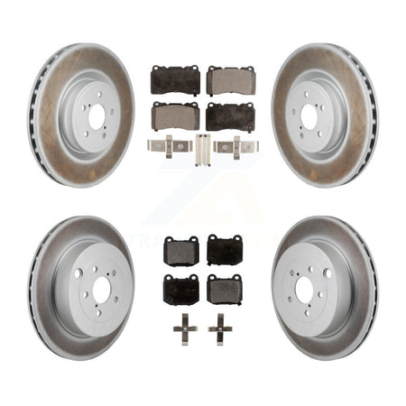Front Rear Coated Disc Brake Rotors And Semi-Metallic Pads Kit For Subaru BRZ Toyota 86 KGF-103180